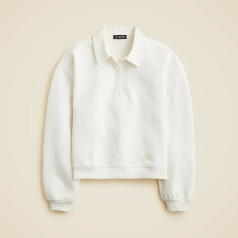 Scuba-knit rugby sweatshirt