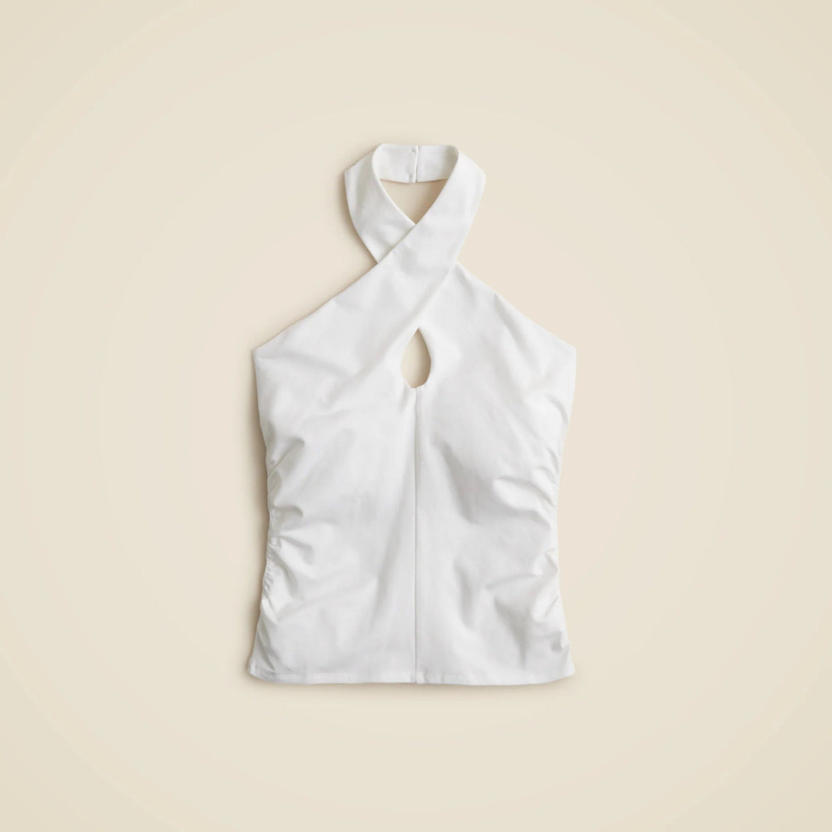 Stretch cotton halter top