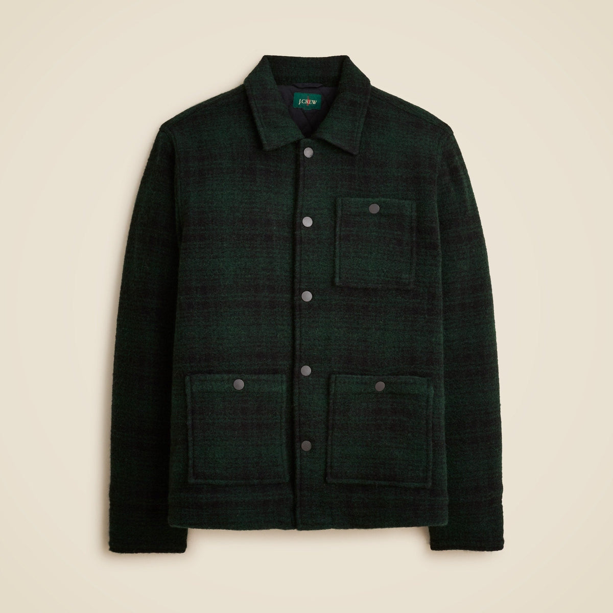 Wool-blend sherpa fleece coverall jacket