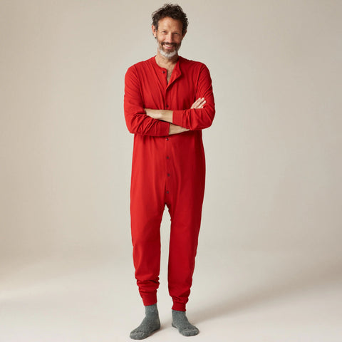 Union suit in premium-weight cotton