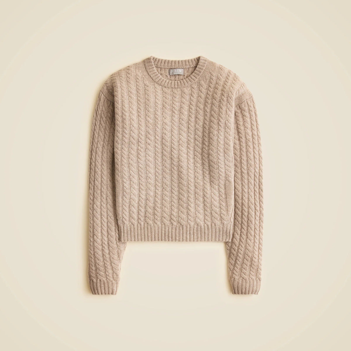 Perfect cashmere cable-knit crewneck sweater