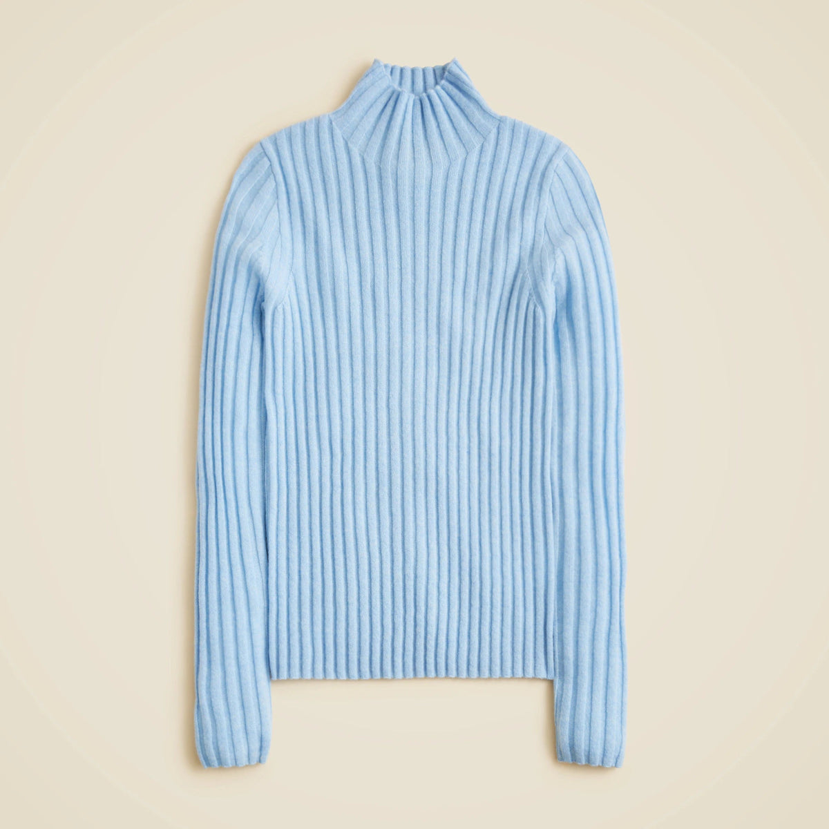 Wide-rib cashmere turtleneck sweater