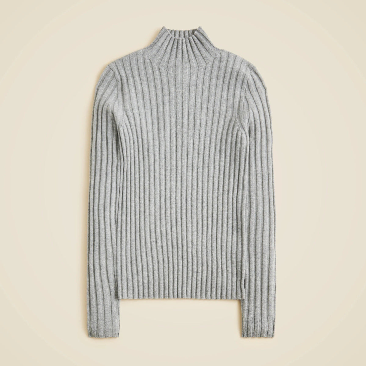 Wide-rib cashmere turtleneck sweater
