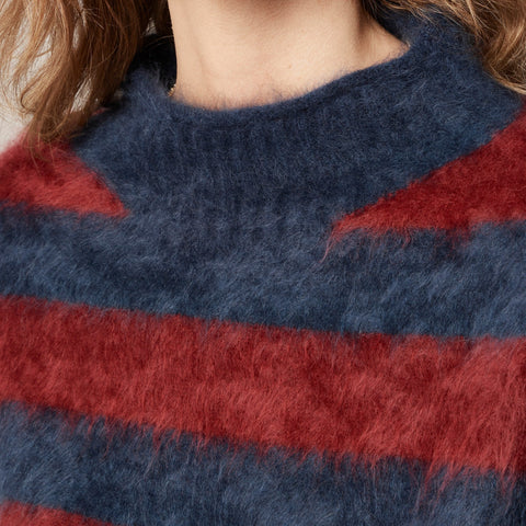 2025 brushed cashmere Rollneck™ sweater in stripe