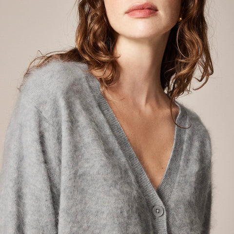 Brushed cashmere party cardigan