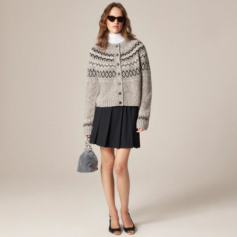 Fair Isle cardigan in wool blend