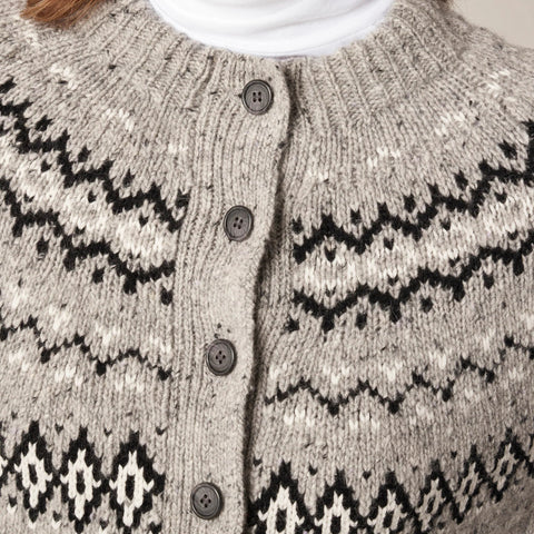 Fair Isle cardigan in wool blend
