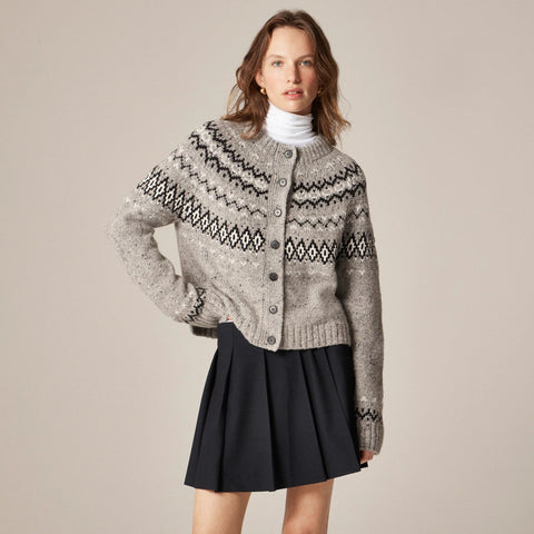 Fair Isle cardigan in wool blend