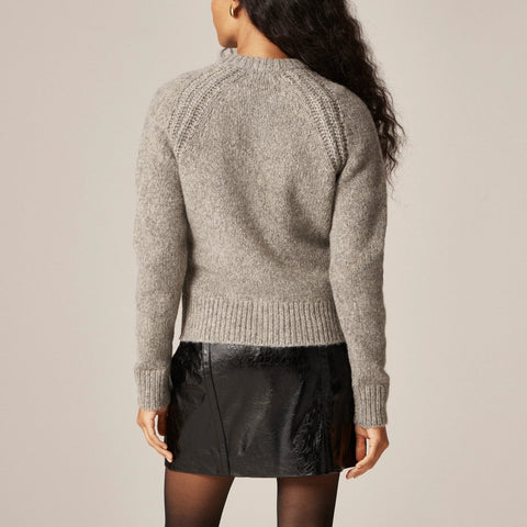 Raglan cardigan in heathered yarn