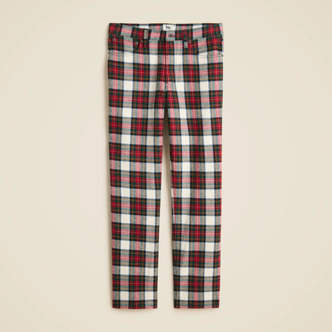 Classic five-pocket twill pant in Stewart tartan