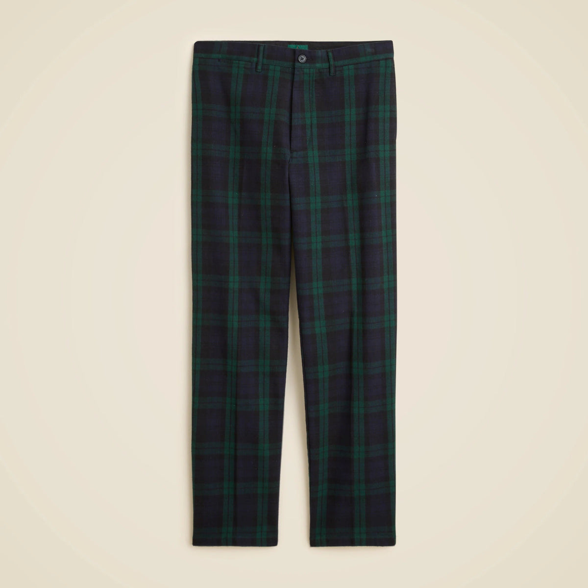 Straight-fit brushed twill trouser in Black Watch tartan