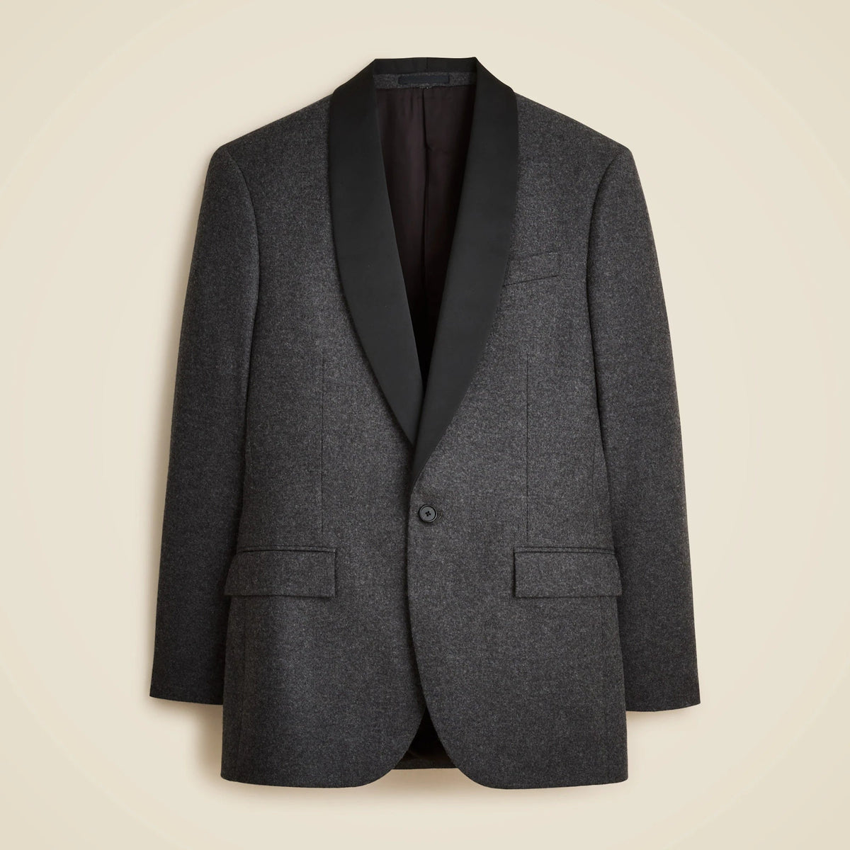 Limited-edition Relaxed-fit shawl-collar tuxedo jacket in English wool flannel
