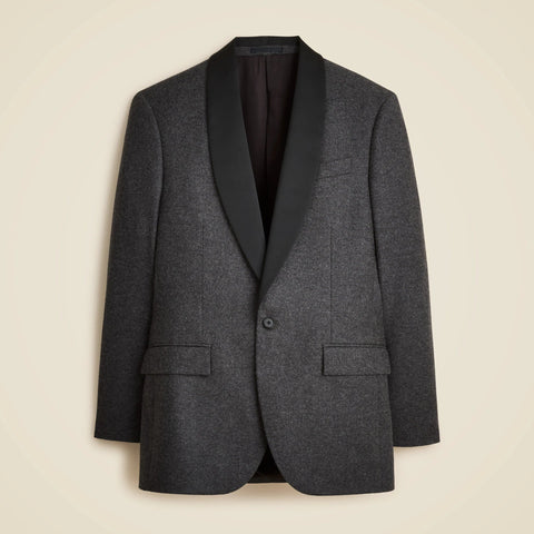 Limited-edition Relaxed-fit shawl-collar tuxedo jacket in English wool flannel
