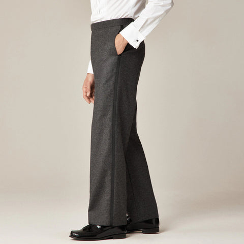 Limited-edition Relaxed-fit tuxedo pant in English wool flannel