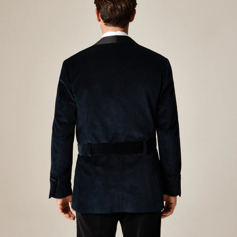Shawl-collar lounge jacket in Italian corduroy