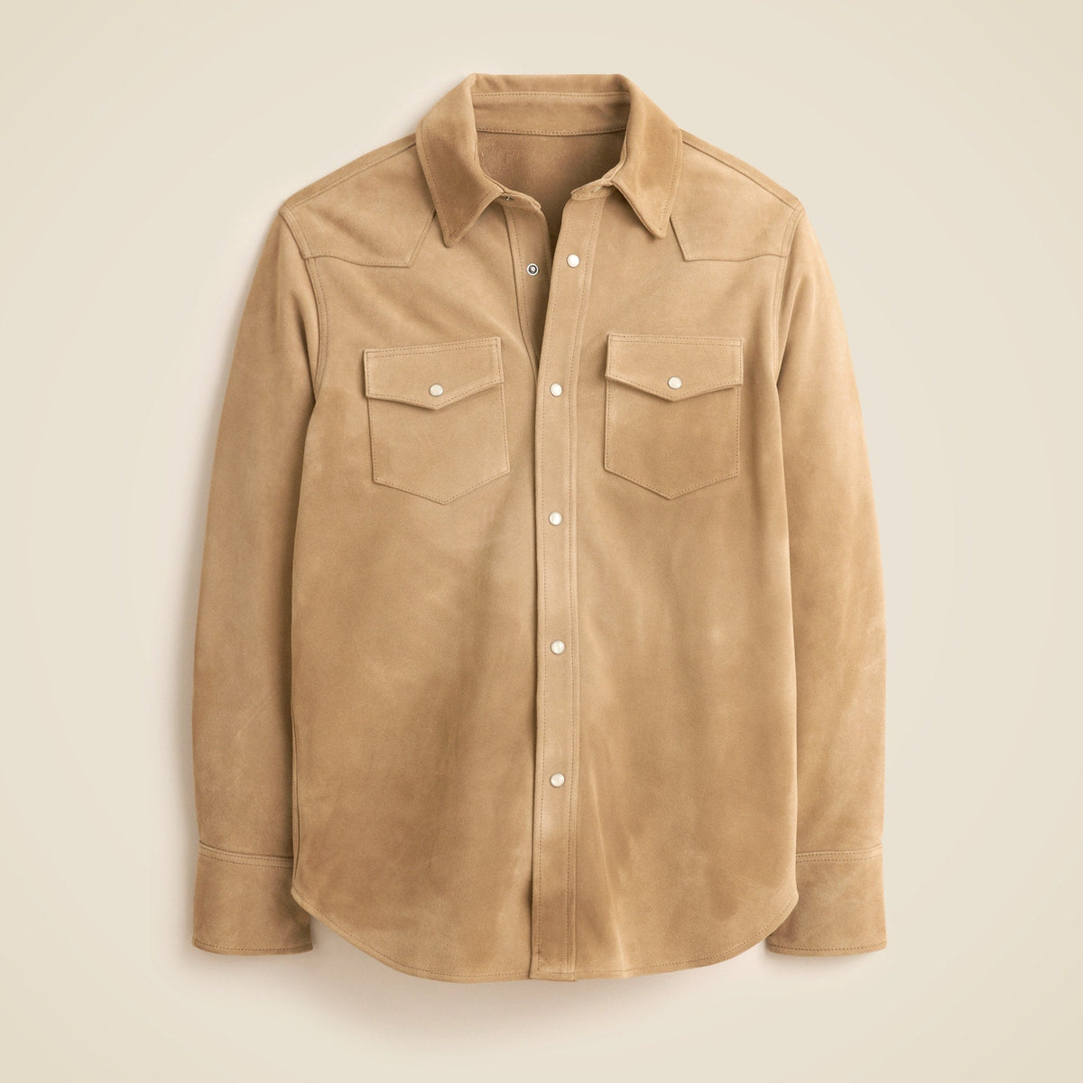 Italian suede western overshirt