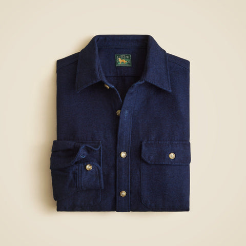 Heavyweight chamois workshirt in Japanese cotton