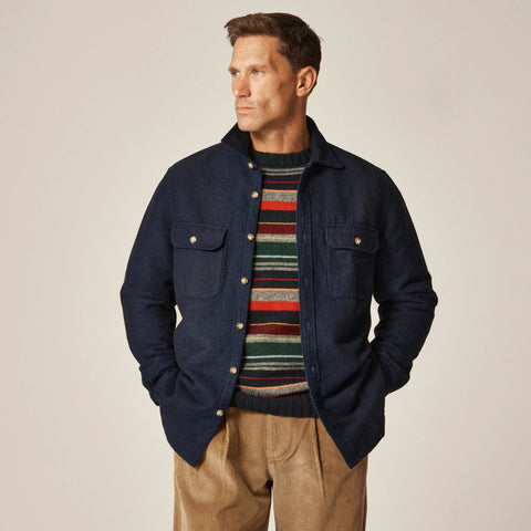 Heavyweight chamois workshirt in Japanese cotton