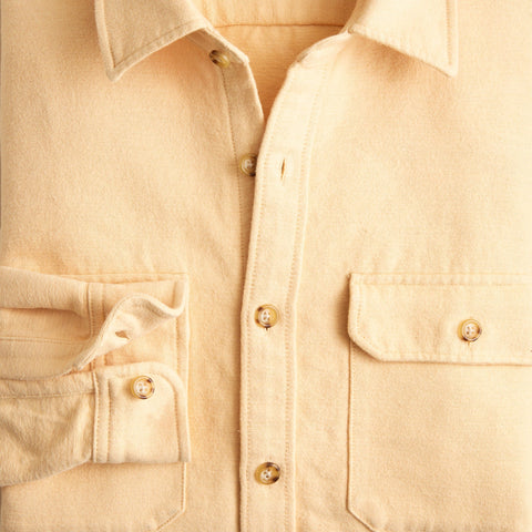 Heavyweight chamois workshirt in Japanese cotton