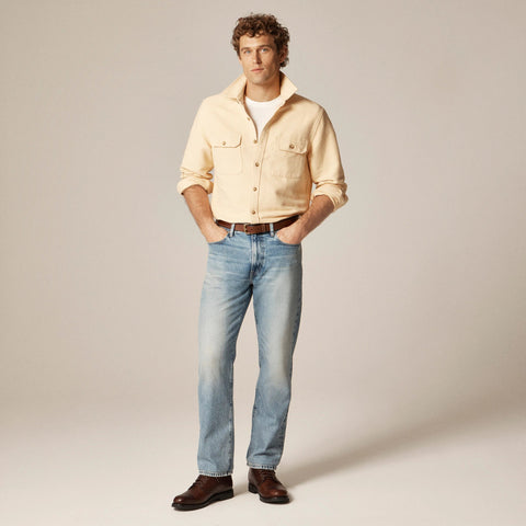 Heavyweight chamois workshirt in Japanese cotton