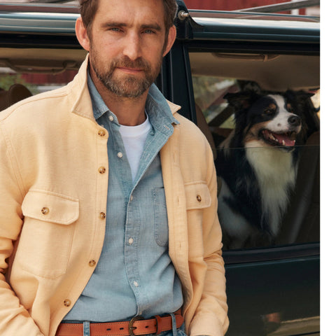 Heavyweight chamois workshirt in Japanese cotton