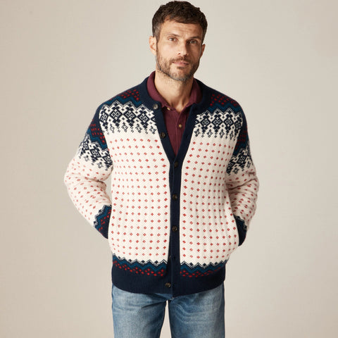 Fair Isle cardigan in lambswool