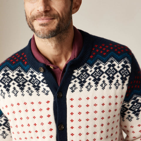 Fair Isle cardigan in lambswool