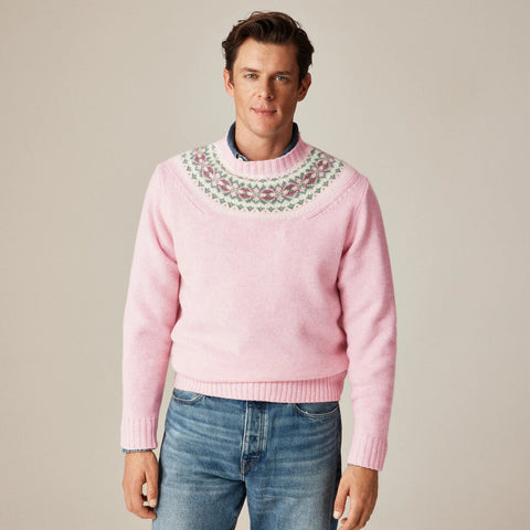 Fair Isle–yoked sweater in wool