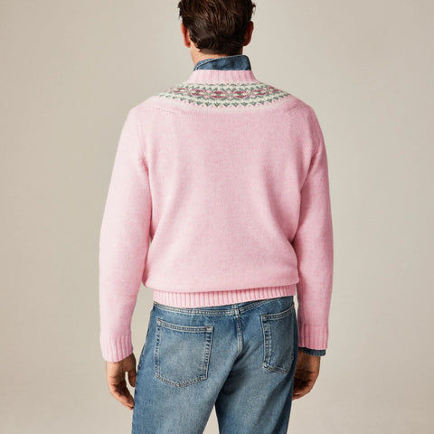 Fair Isle–yoked sweater in wool