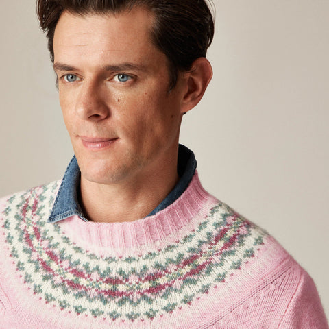 Fair Isle–yoked sweater in wool