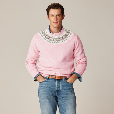 Fair Isle–yoked sweater in wool