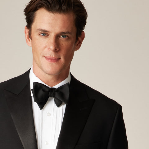 Italian satin bow tie