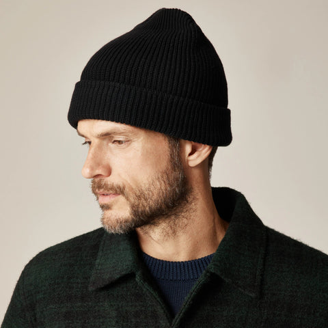 Ribbed beanie in cotton