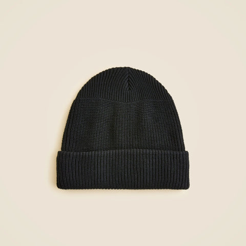 Ribbed beanie in cotton