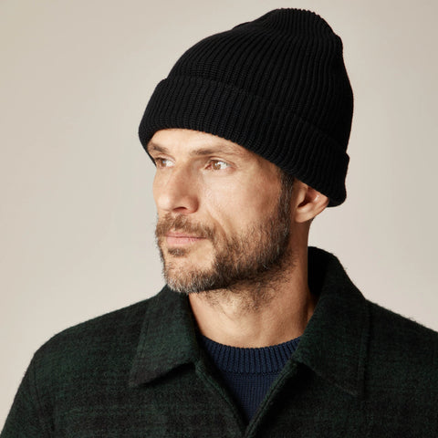 Ribbed beanie in cotton