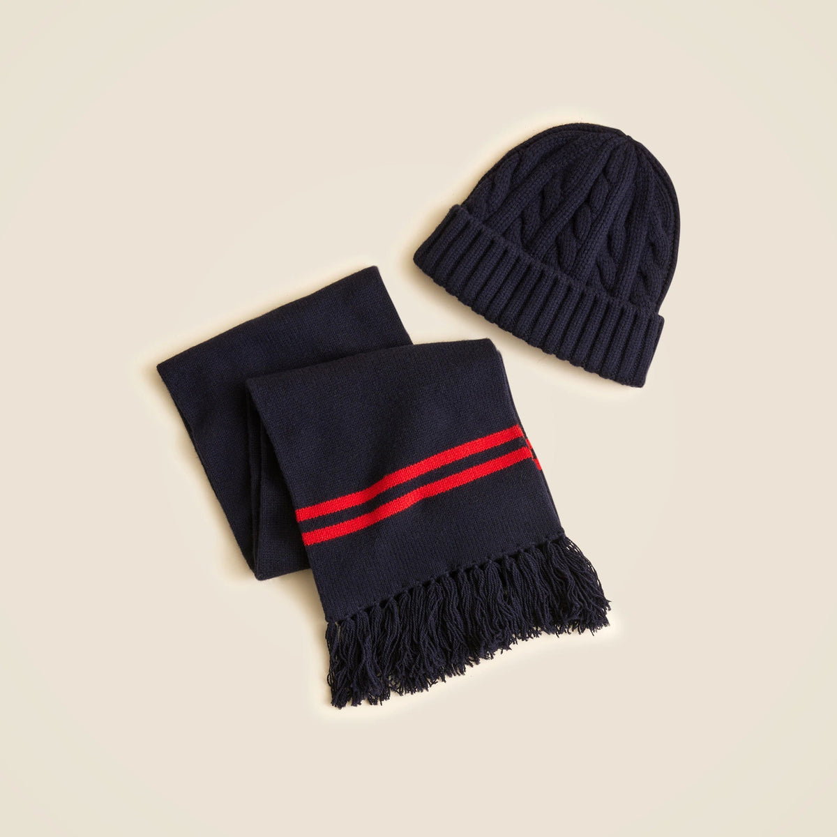 Wool beanie and scarf gift set