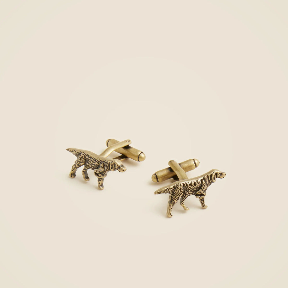 Brass dog cuff links