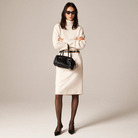 Ribbed cashmere turtleneck sweater