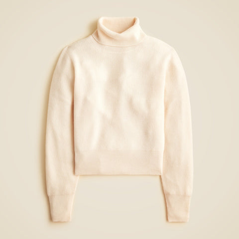 Ribbed cashmere turtleneck sweater