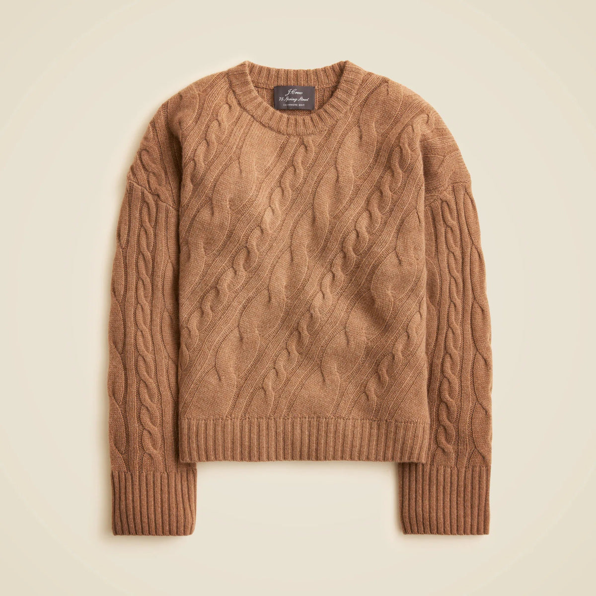Spring Street cashmere twisted cable-knit sweater
