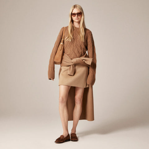 Spring Street cashmere twisted cable-knit sweater