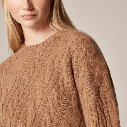 Spring Street cashmere twisted cable-knit sweater
