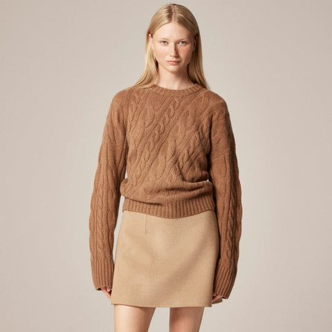 Spring Street cashmere twisted cable-knit sweater