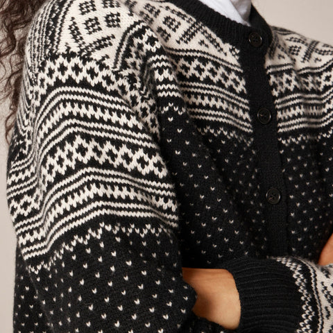 Fair Isle cardigan in vintage wool