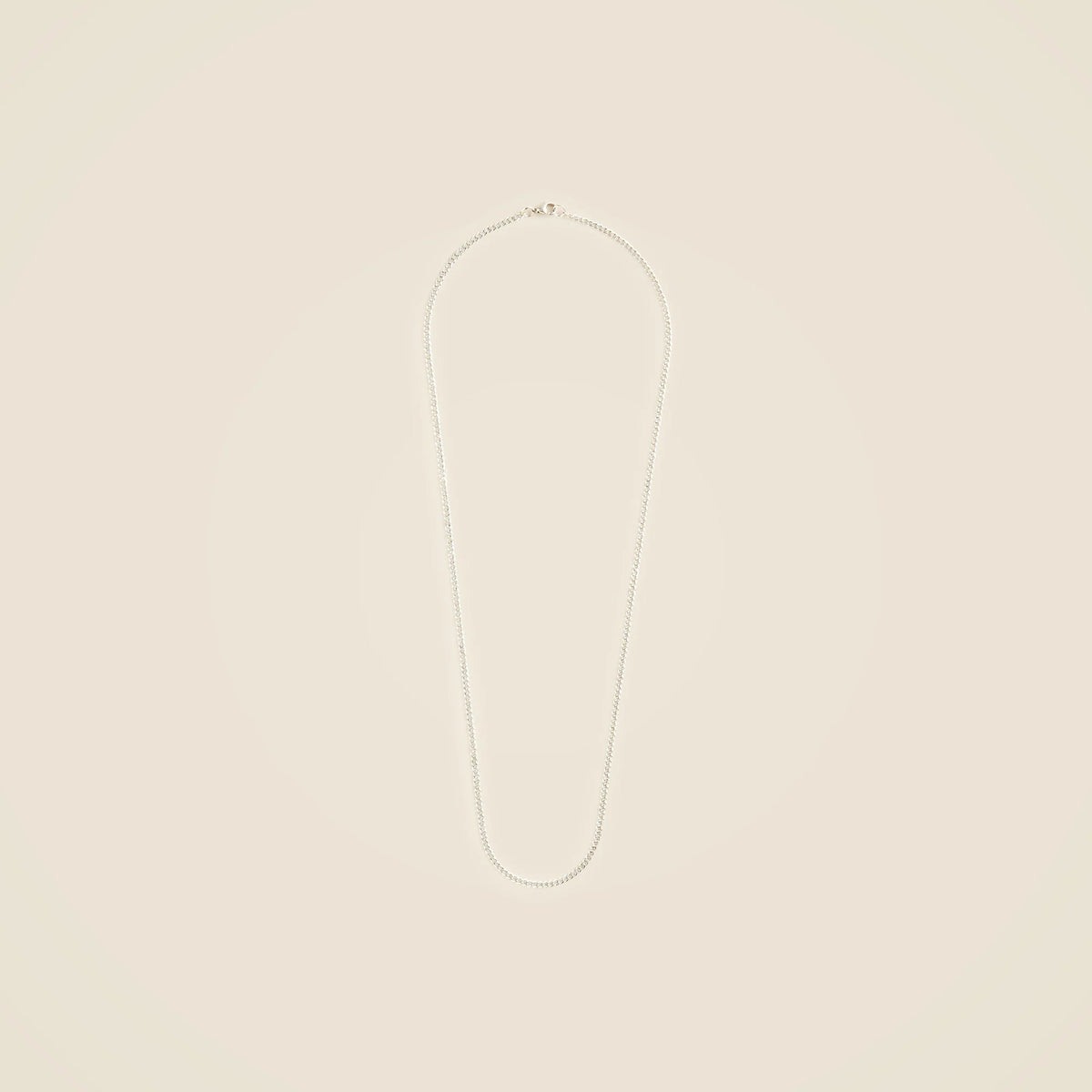 MAPLE curb chain necklace in solid silver