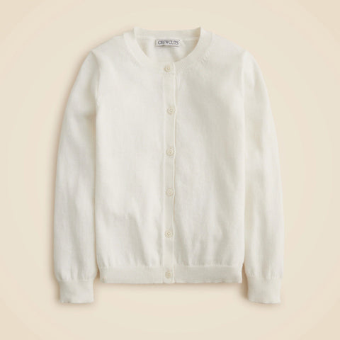 Girls' uniform cardigan in cotton