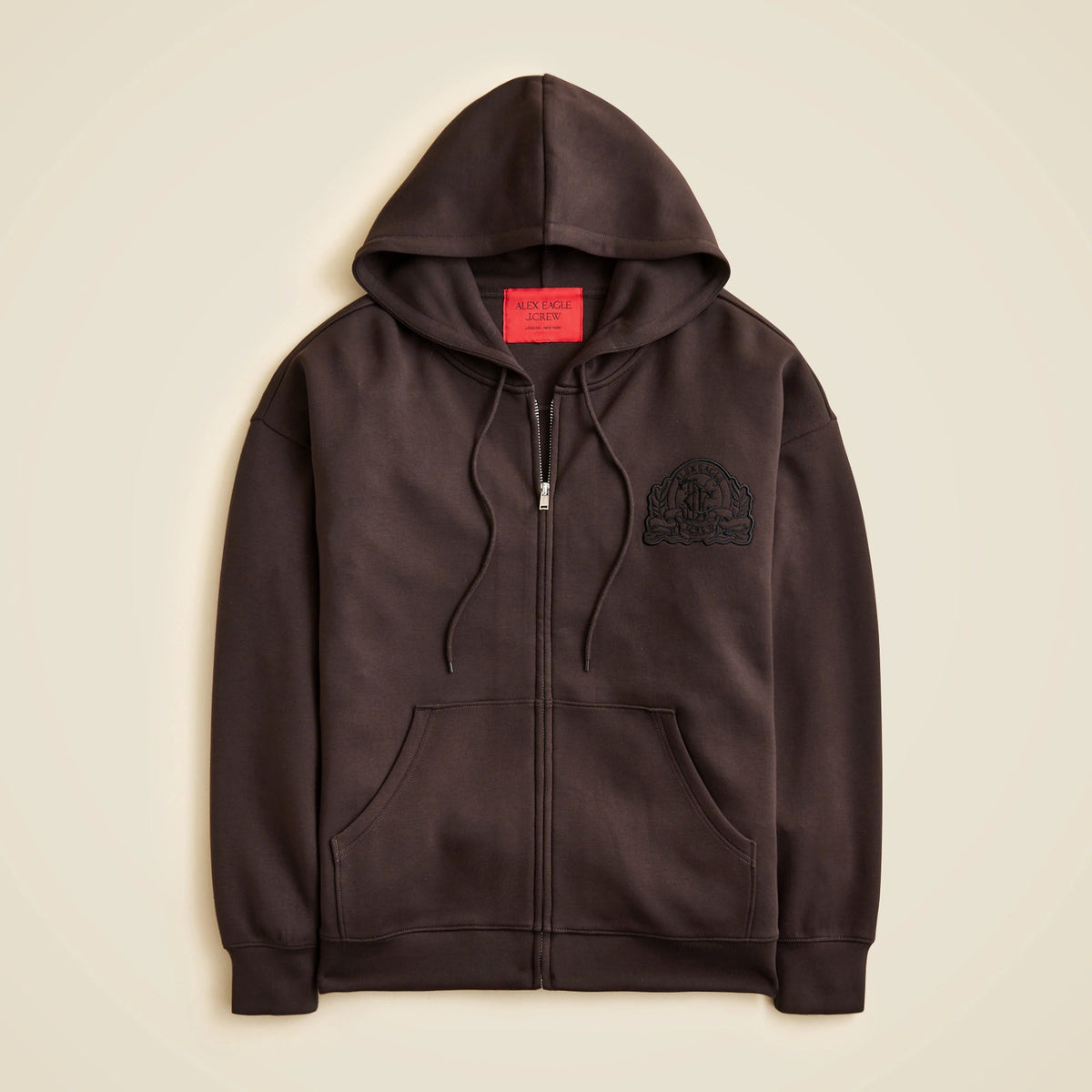 Alex Eagle X J.Crew scuba-knit full-zip hoodie