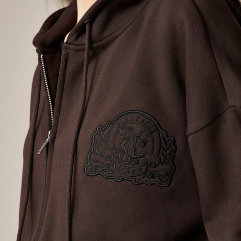 Alex Eagle X J.Crew scuba-knit full-zip hoodie