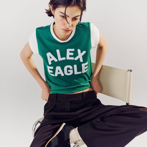 Alex Eagle X J.Crew broken-in jersey colorblock T-shirt