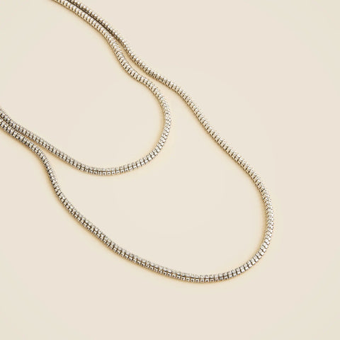 Cubic zirconia cupchain necklaces set-of-two